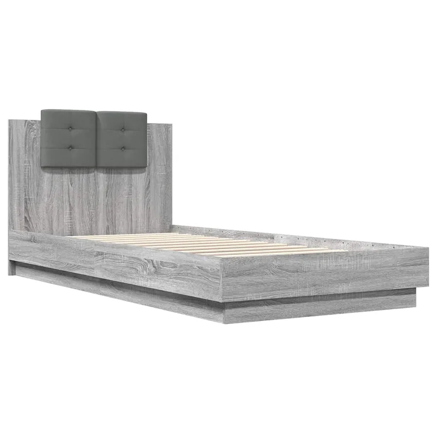 Cadre de lit avec LED sans matelas sonoma gris 90x200 cm - 3