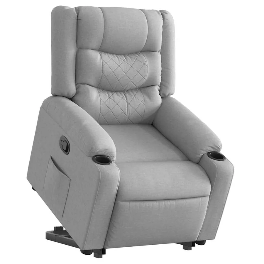 Fauteuil inclinable Gris clair Tissu - 3