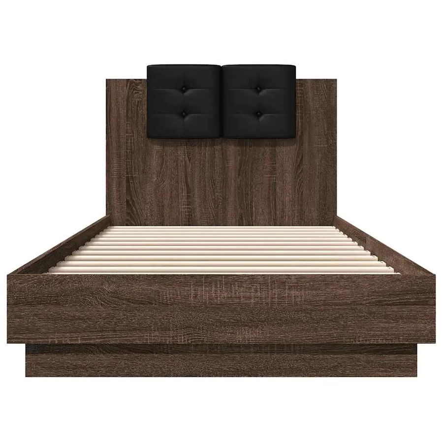 Cadre de lit sans matelas chêne marron 100x200 cm - 4