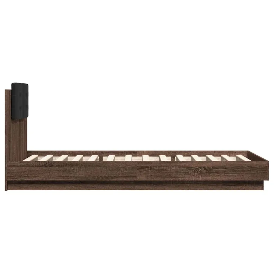Cadre de lit sans matelas chêne marron 100x200 cm - 5