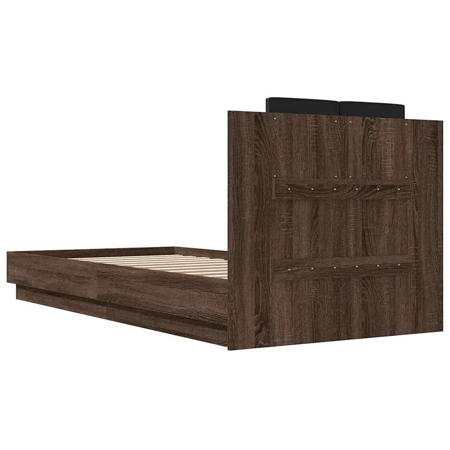 Cadre de lit sans matelas chêne marron 100x200 cm - 6