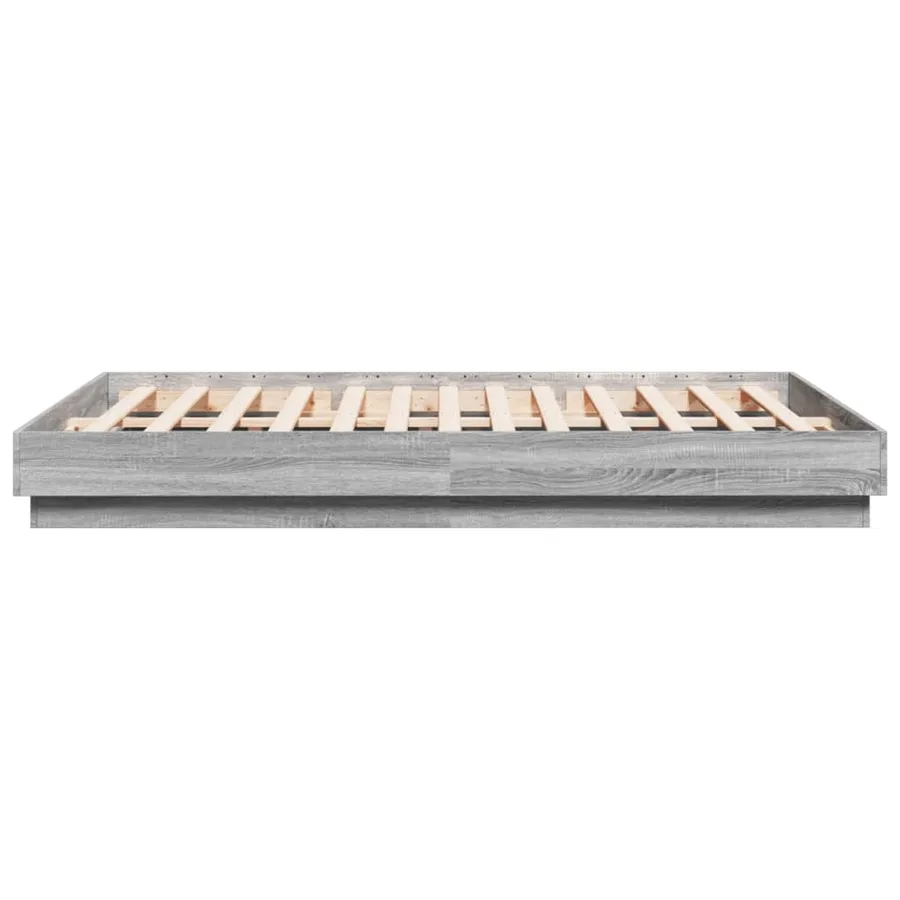 Cadre de lit avec LED sans matelas sonoma gris 160x200 cm - 7