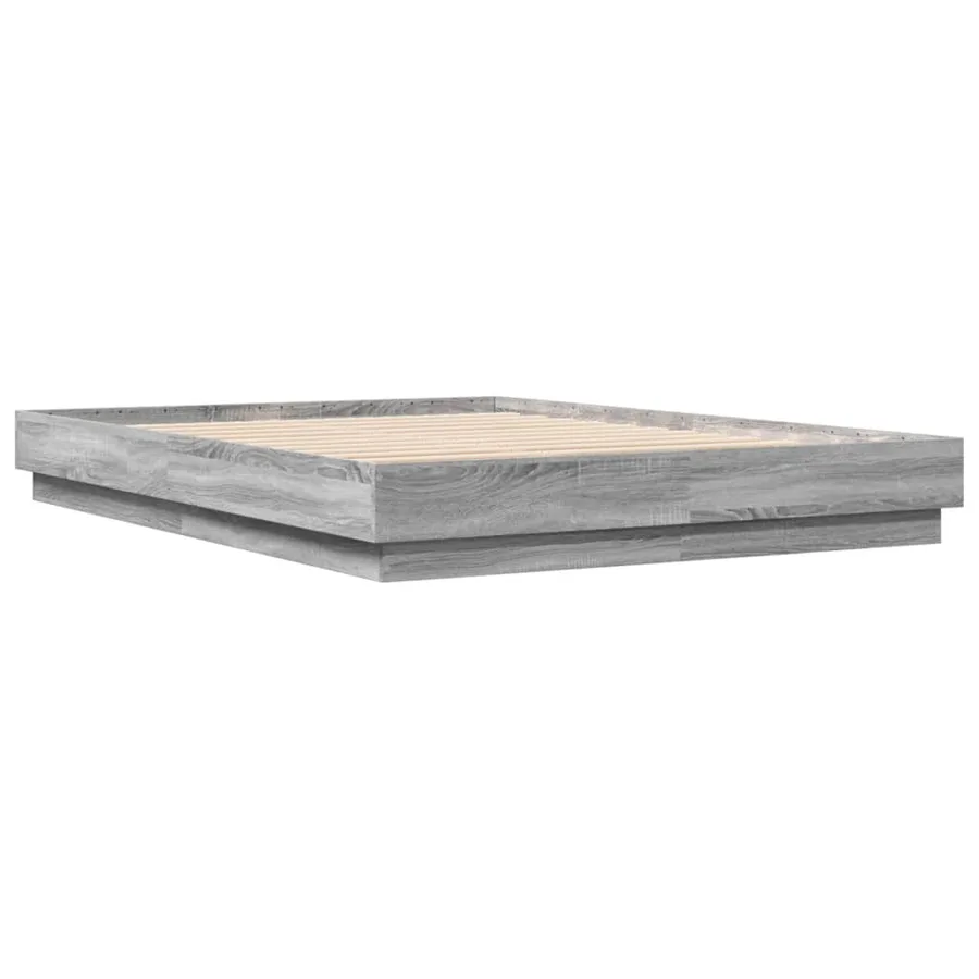 Cadre de lit avec LED sans matelas sonoma gris 160x200 cm - 8