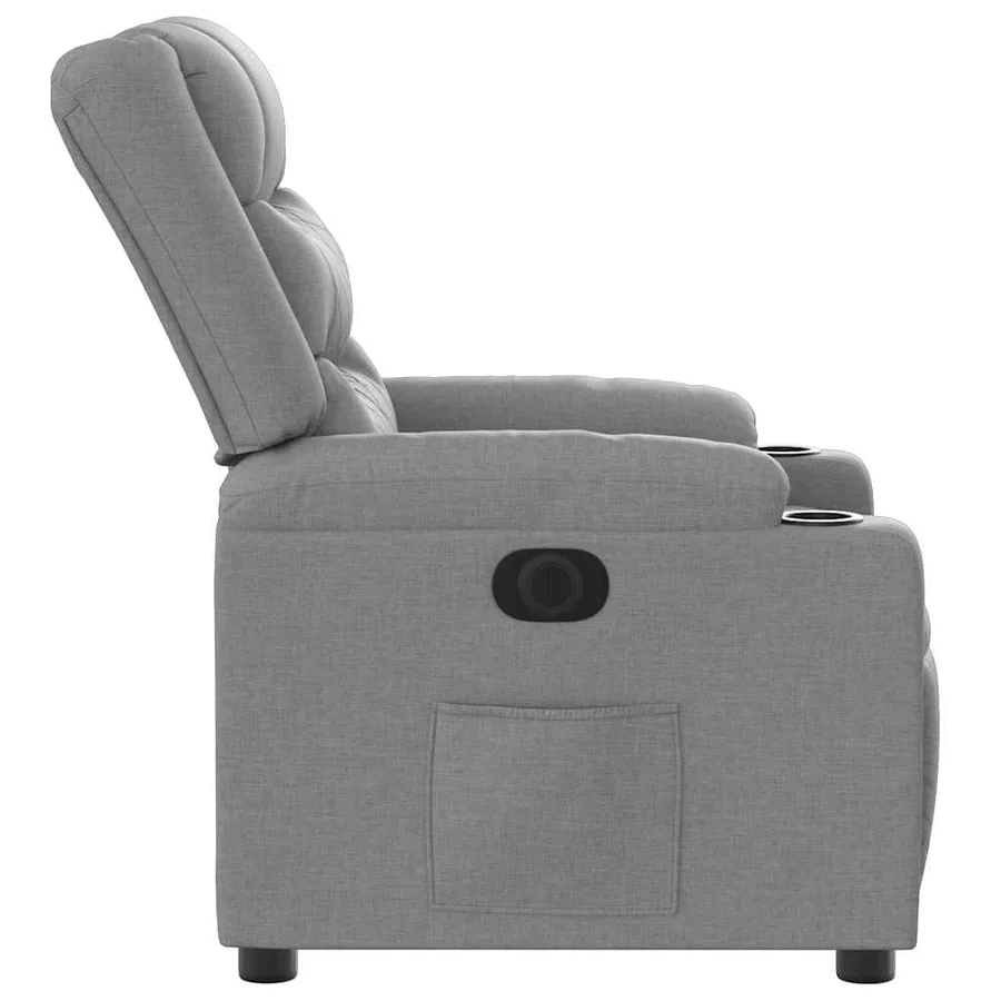 Fauteuil inclinable électrique Gris clair Tissu - 10