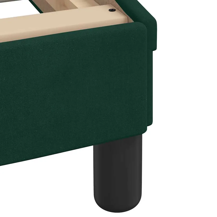 Lit avec matelas Dover vert foncé 90x190 cm velours - 6