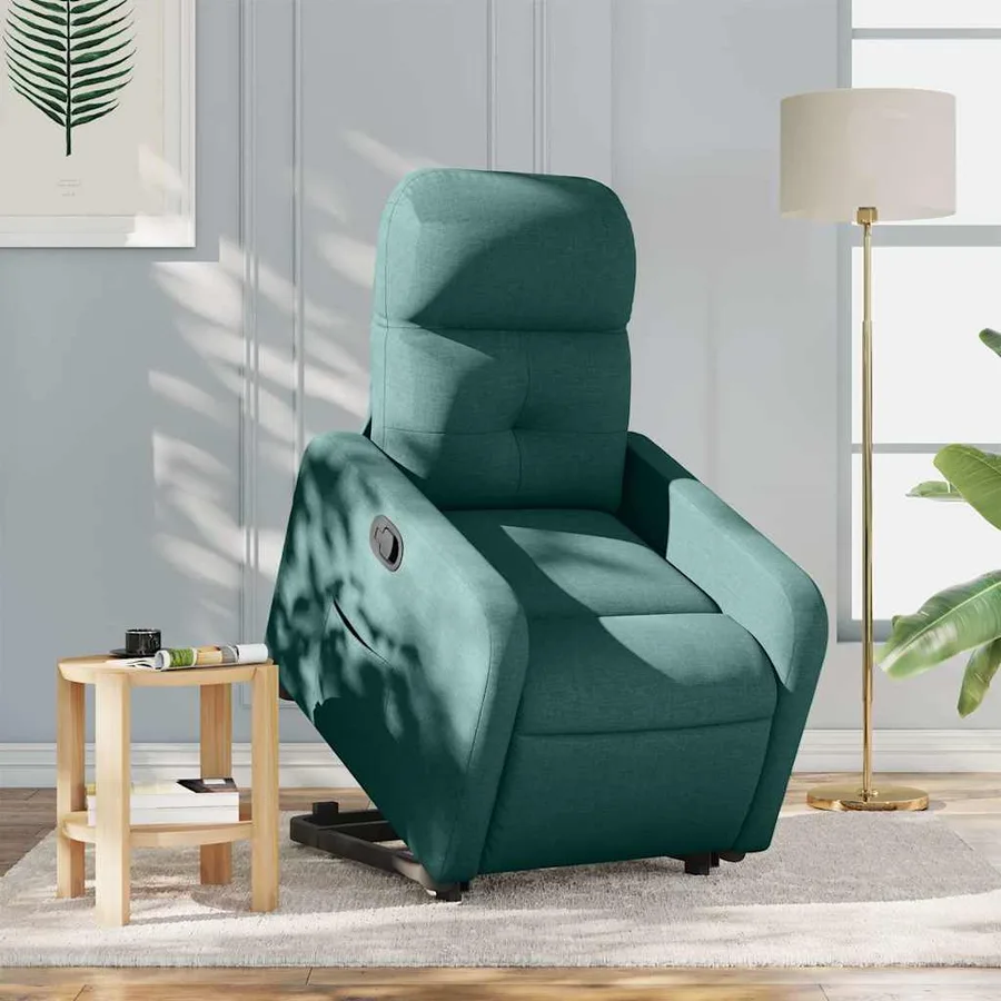 Fauteuil inclinable vert foncé tissu - 16