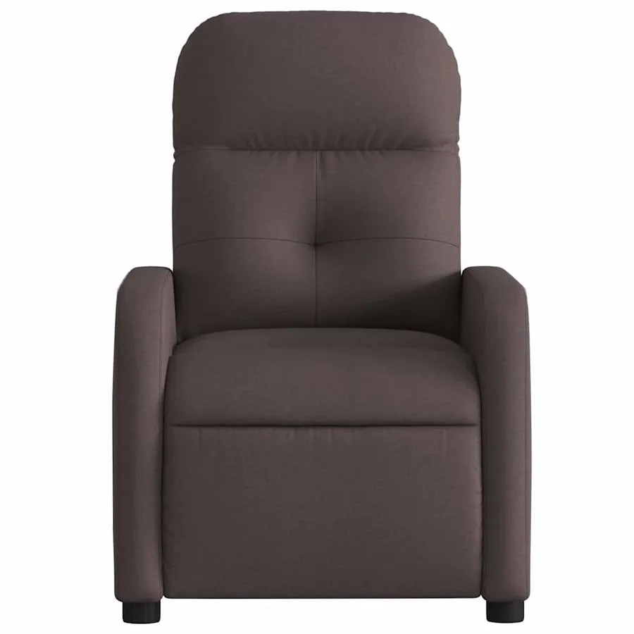Fauteuil inclinable Marron foncé Tissu - 6