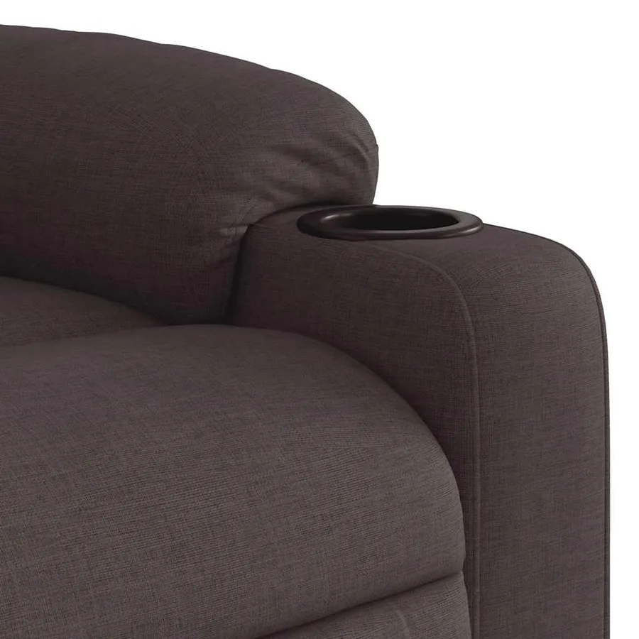 Fauteuil inclinable Marron foncé Tissu - 8