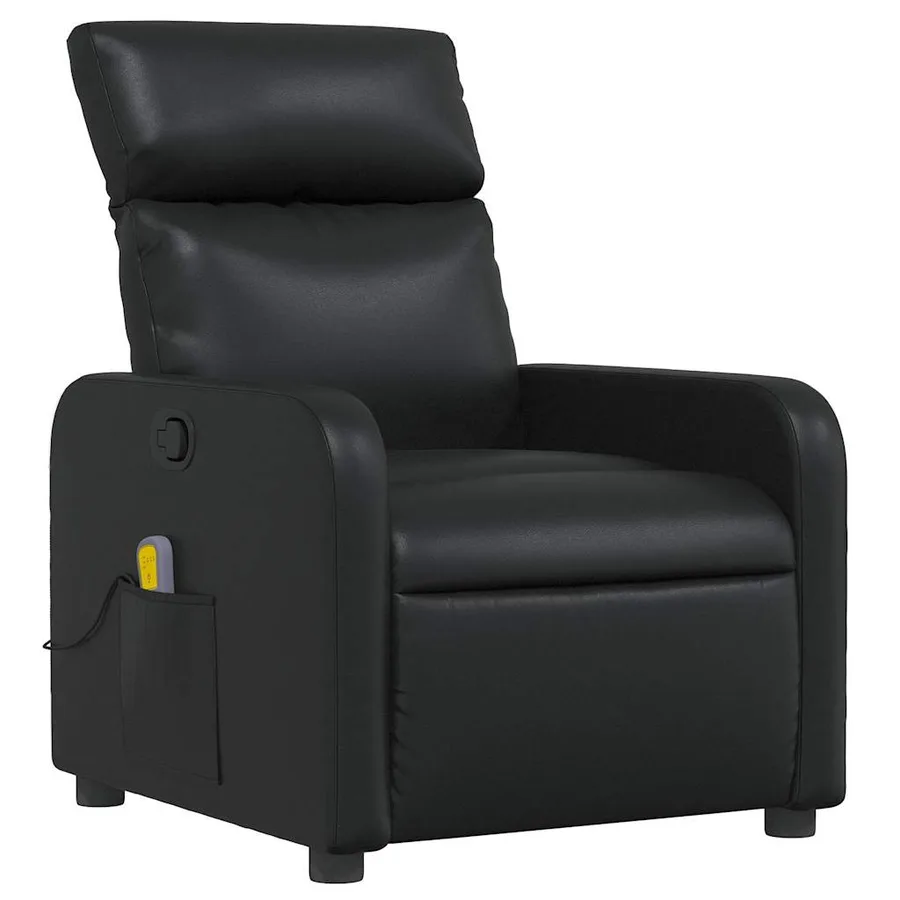 Fauteuil de massage inclinable Noir Similicuir - 3