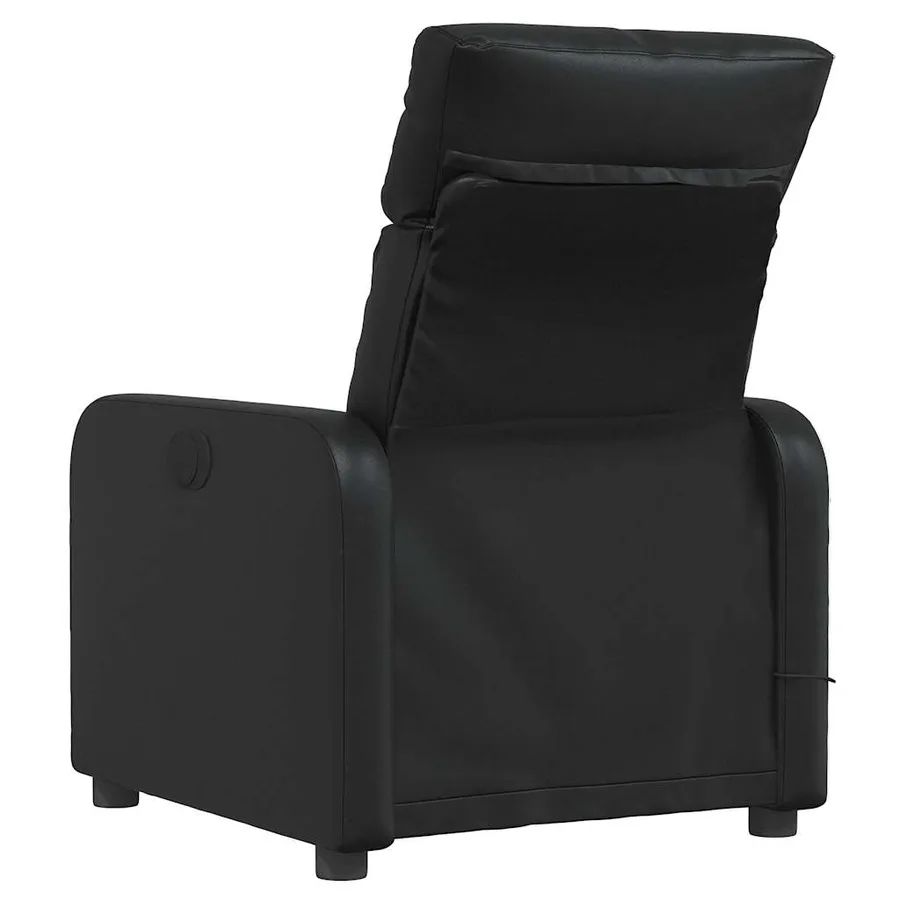Fauteuil de massage inclinable Noir Similicuir - 4