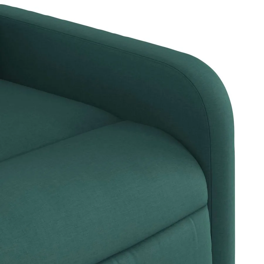 Fauteuil inclinable de massage électrique Vert foncé Tissu - 12