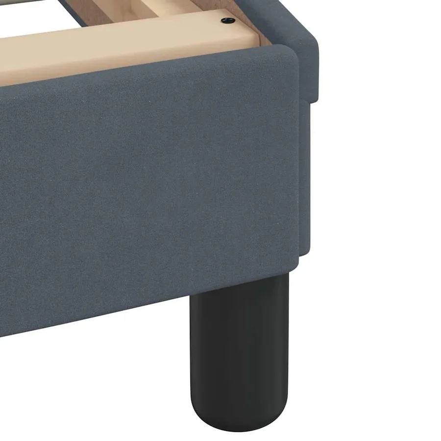 Cadre de lit Dover gris foncé 90x190 cm velours - 7