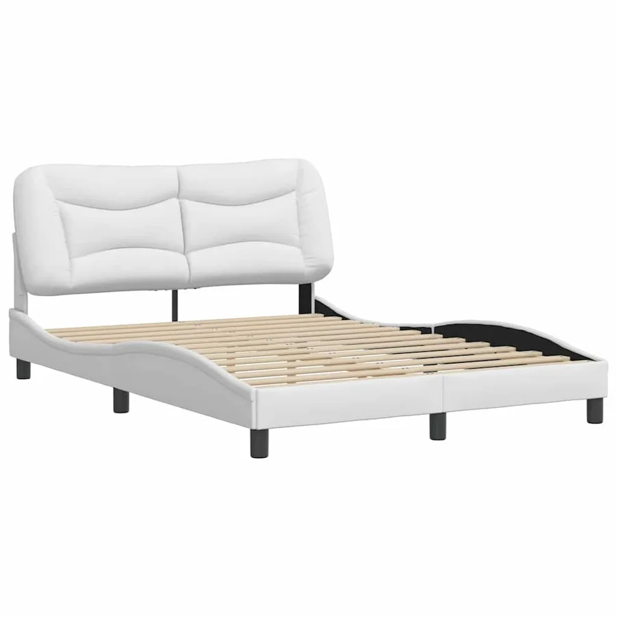 Cadre de lit sans matelas Hvar blanc 120x200 cm similicuir - 3