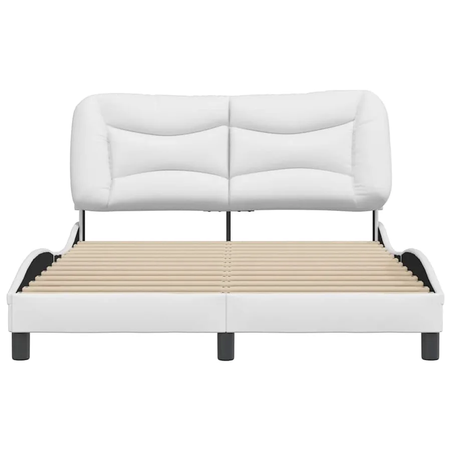 Cadre de lit sans matelas Hvar blanc 120x200 cm similicuir - 4