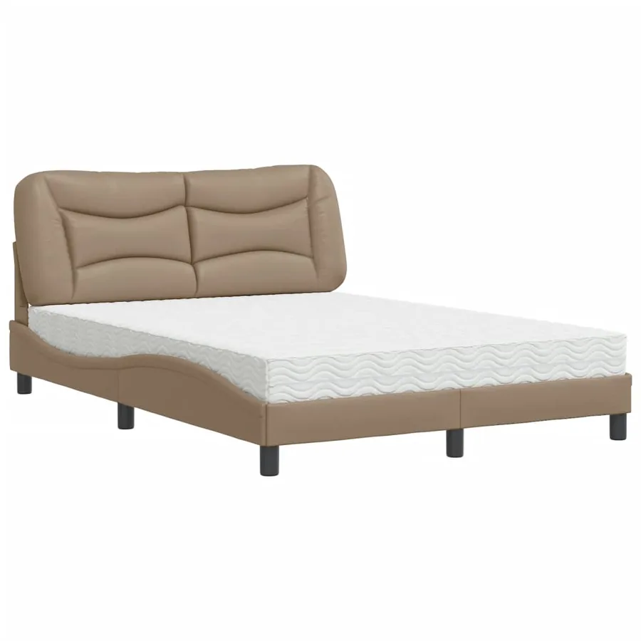 Lit avec matelas Hvar cappuccino 120x200 cm similicuir - 2