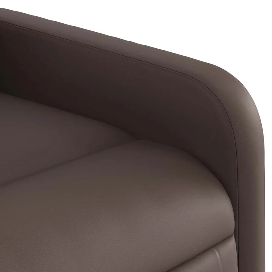 Fauteuil inclinable de massage électrique marron similicuir - 12