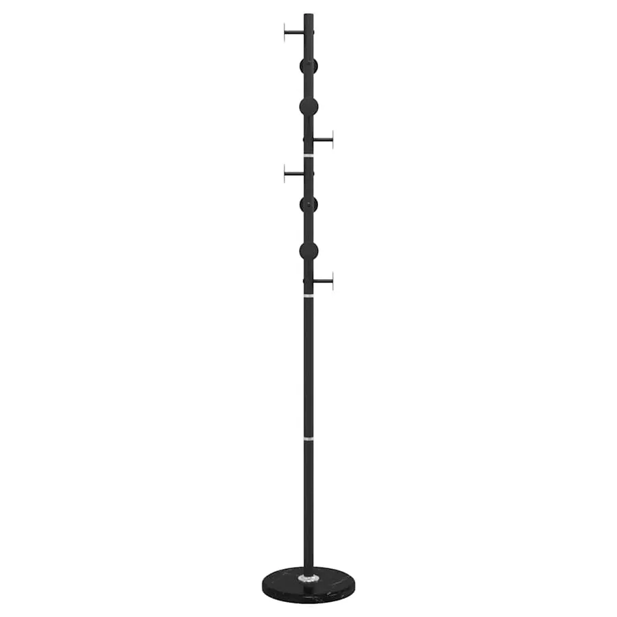Porte-manteau noir 176 cm fer enduit de poudre - 4