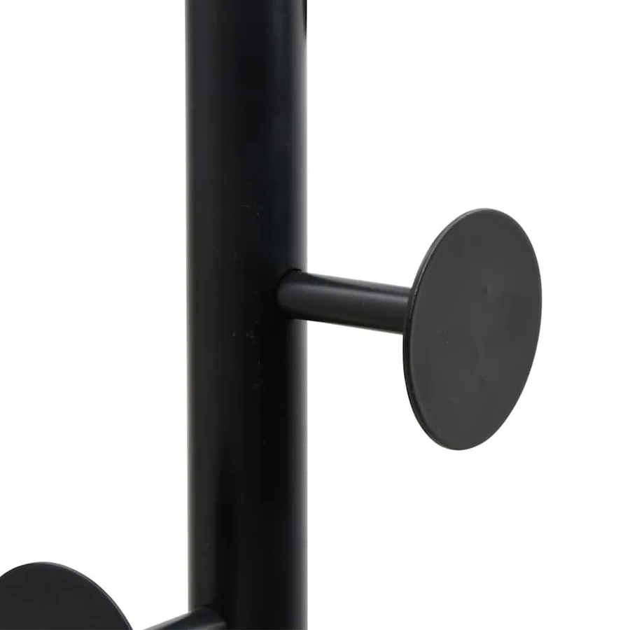 Porte-manteau noir 176 cm fer enduit de poudre - 7