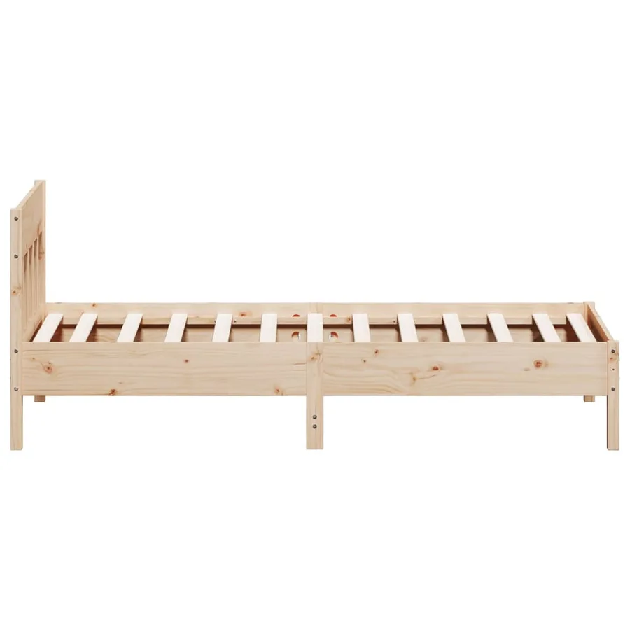 Cadre de lit sans matelas 90x200 cm bois de pin massif - 5