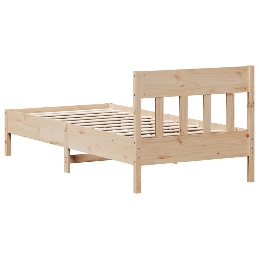 Cadre de lit sans matelas 90x200 cm bois de pin massif - 6