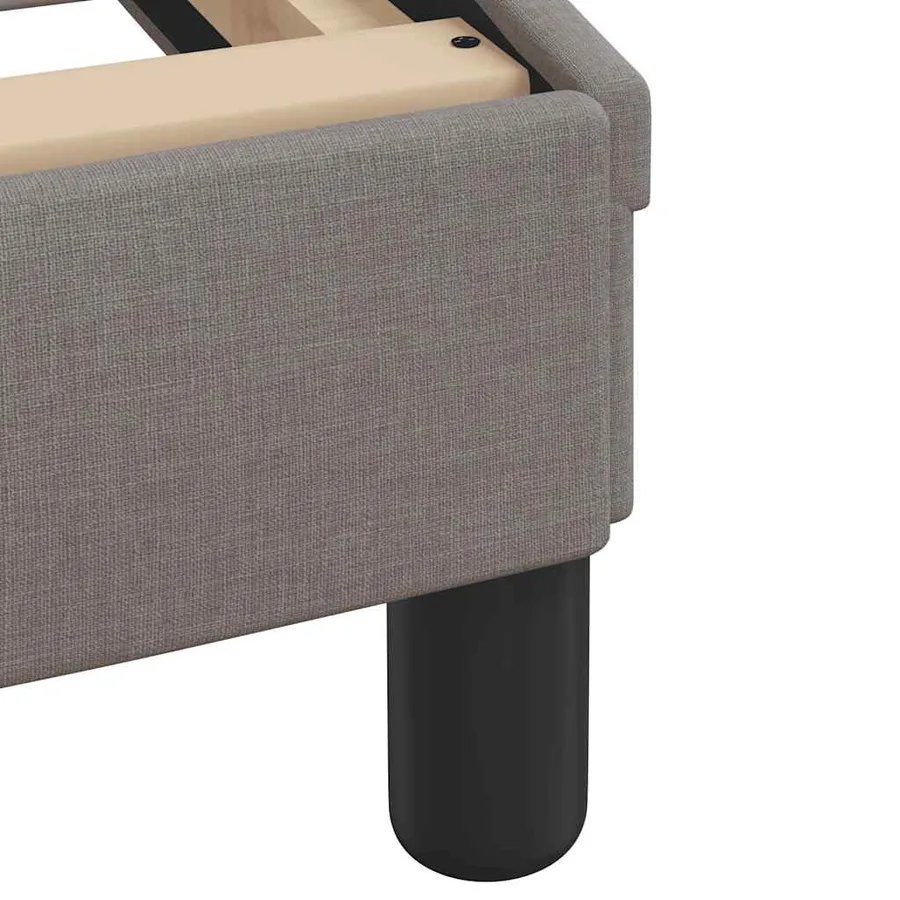Cadre de lit sans matelas Hvar taupe 160x200 cm tissu - 9