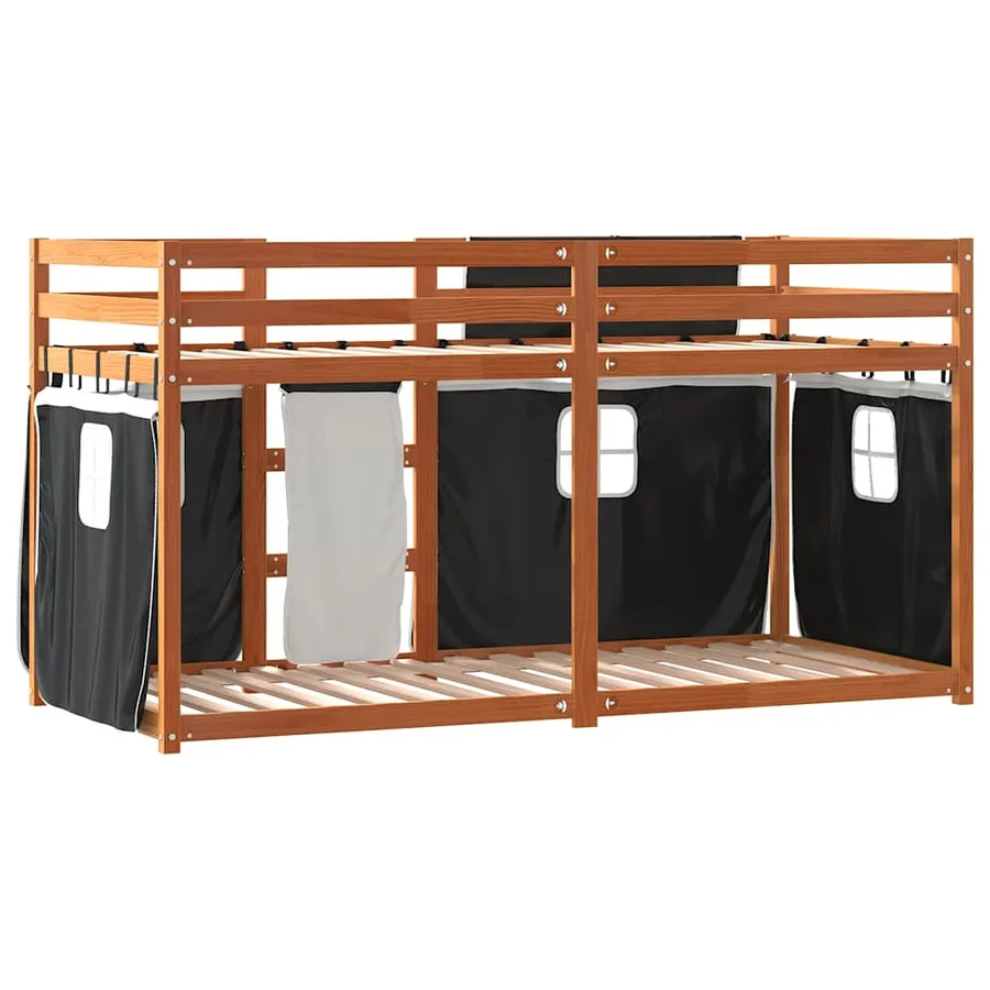 Lit superposé sans matelas 80x200 cm bois de pin massif - 7