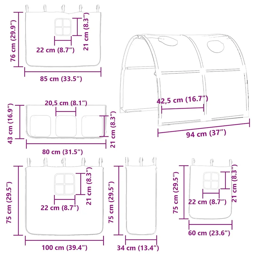 Lit superposé sans matelas 90x190 cm bois de pin massif - 15