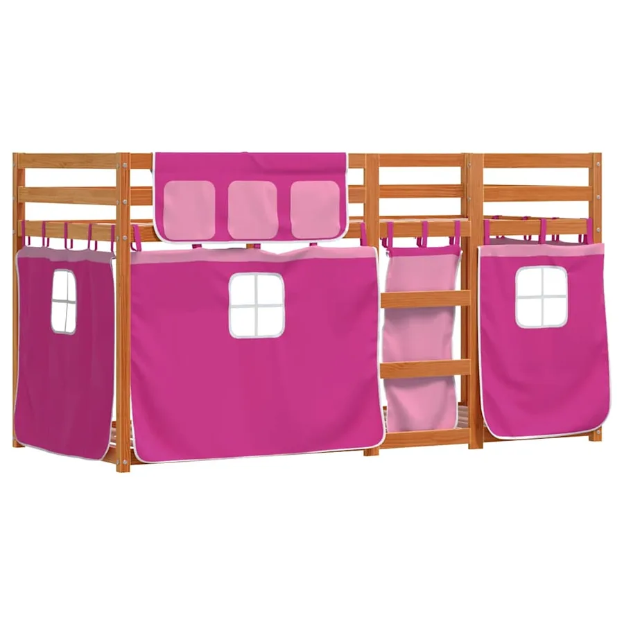 Lit superposé sans matelas 90x200 cm bois de pin massif - 3