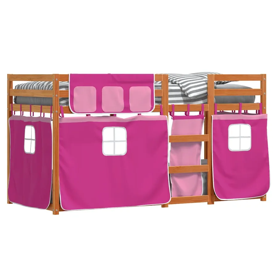 Lit superposé sans matelas 90x200 cm bois de pin massif - 4