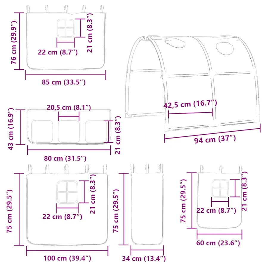 Lit superposé sans matelas 90x200 cm bois de pin massif - 15