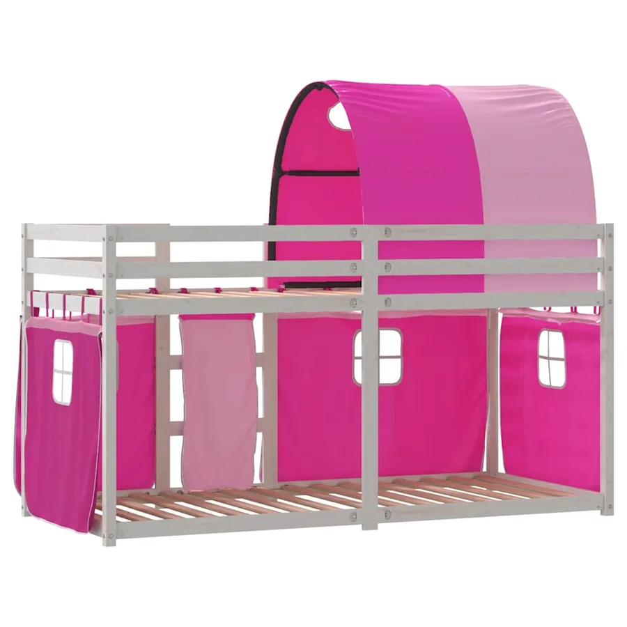 Lit superposé sans matelas 90x200 cm bois de pin massif - 7