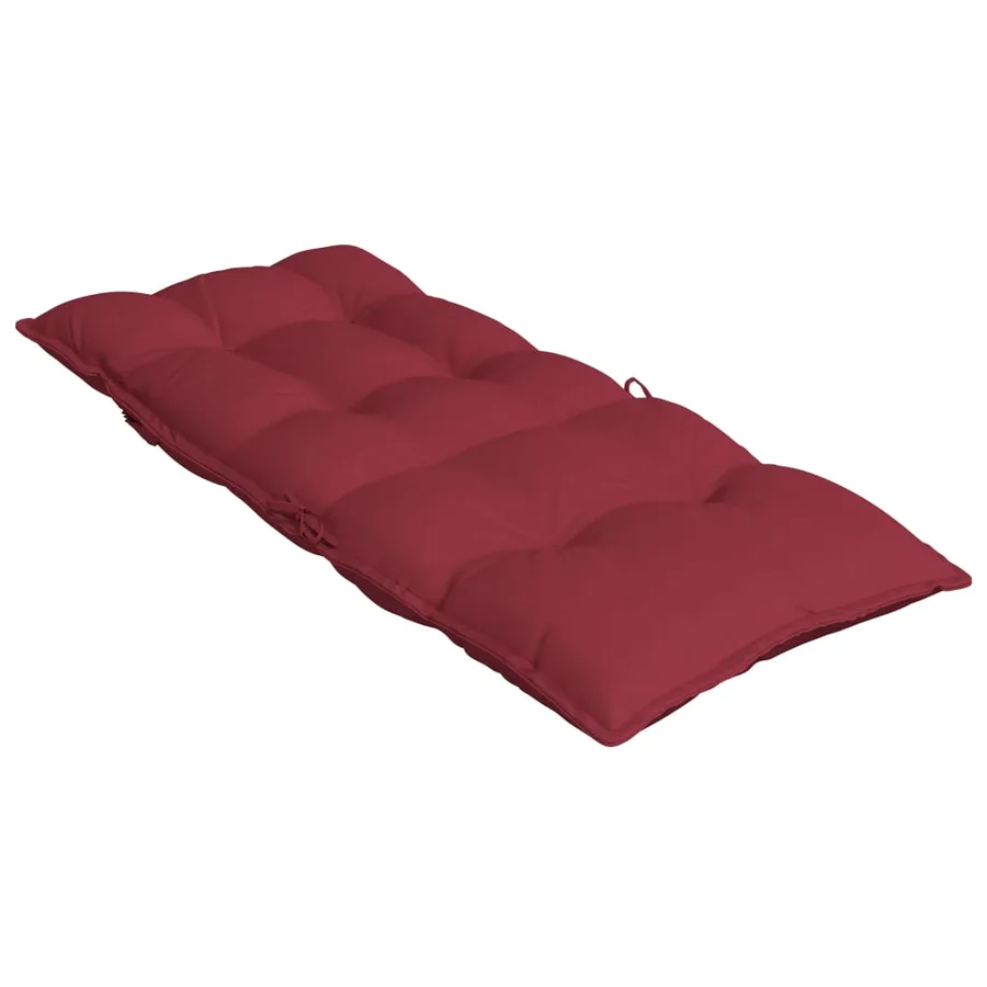 Coussins de chaise à dossier haut lot de 2 rouge bordeaux - 6