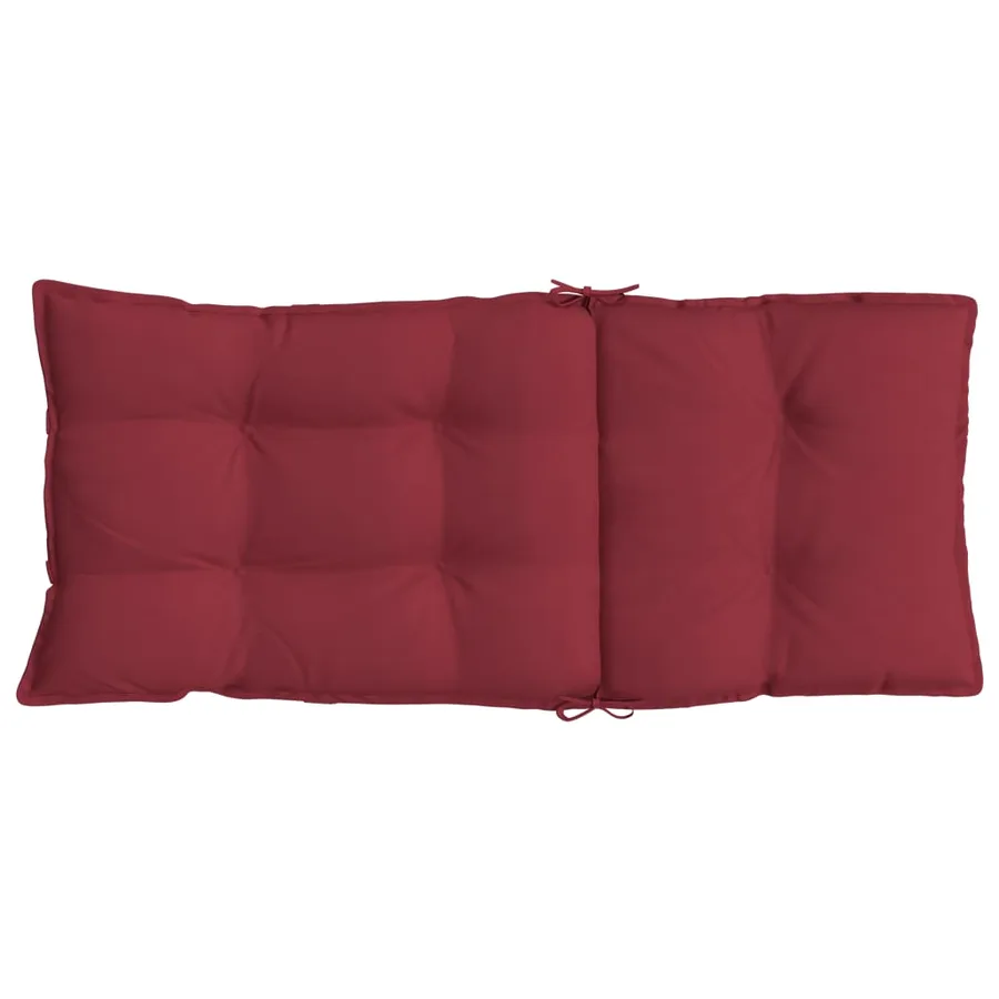 Coussins de chaise à dossier haut lot de 2 rouge bordeaux - 7