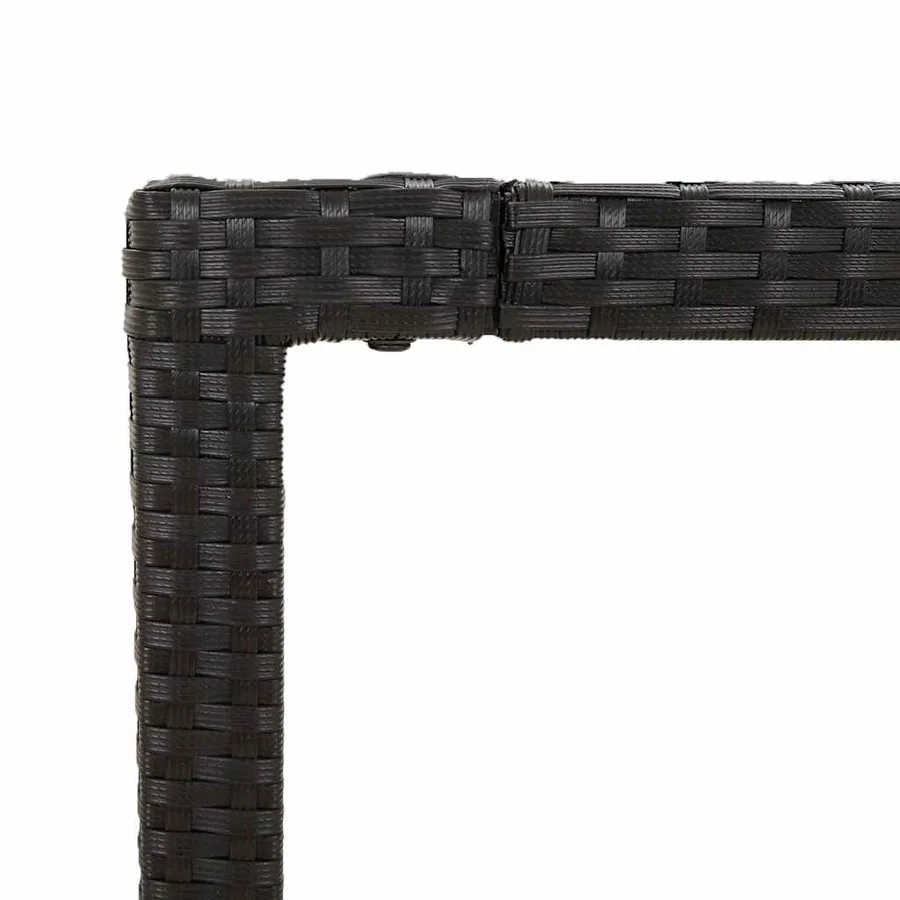 Ensemble à manger de jardin coussins 5pcs Noir Résine tressée - 8