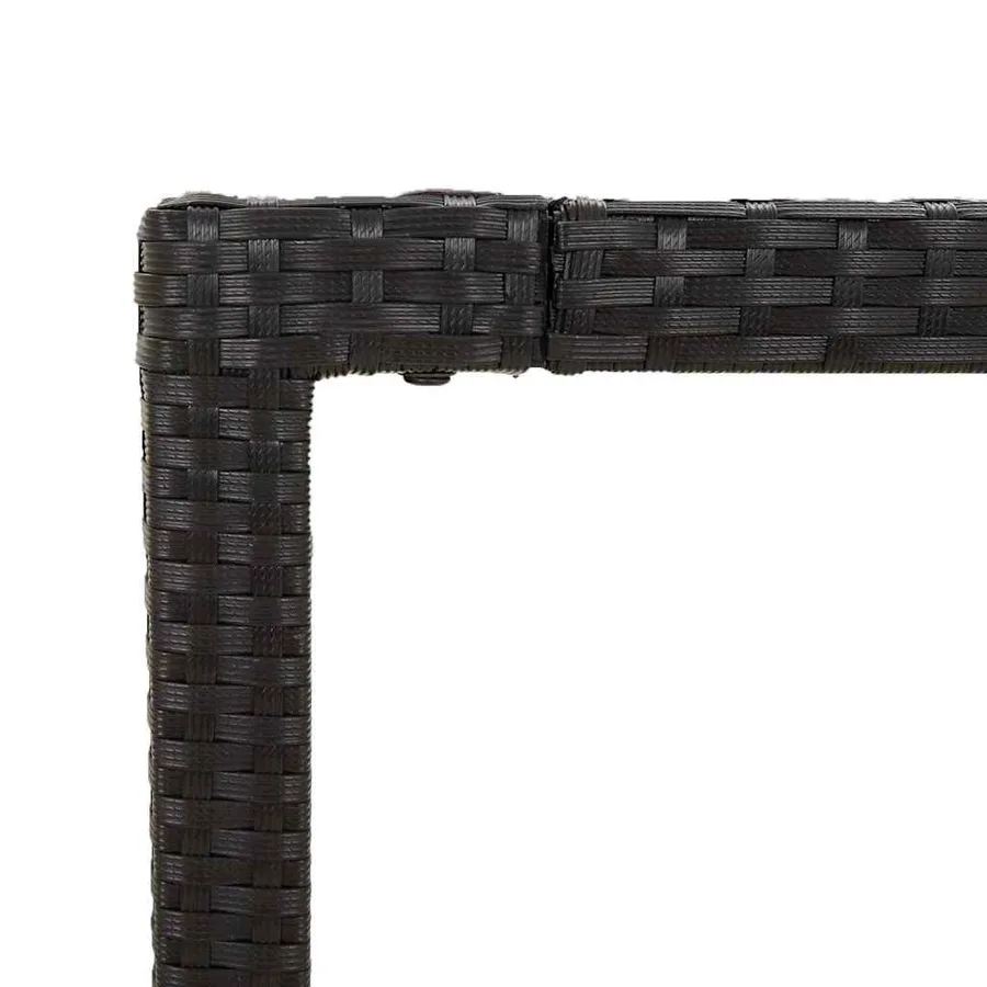 Ensemble à manger de jardin coussins 5pcs Noir Résine tressée - 8
