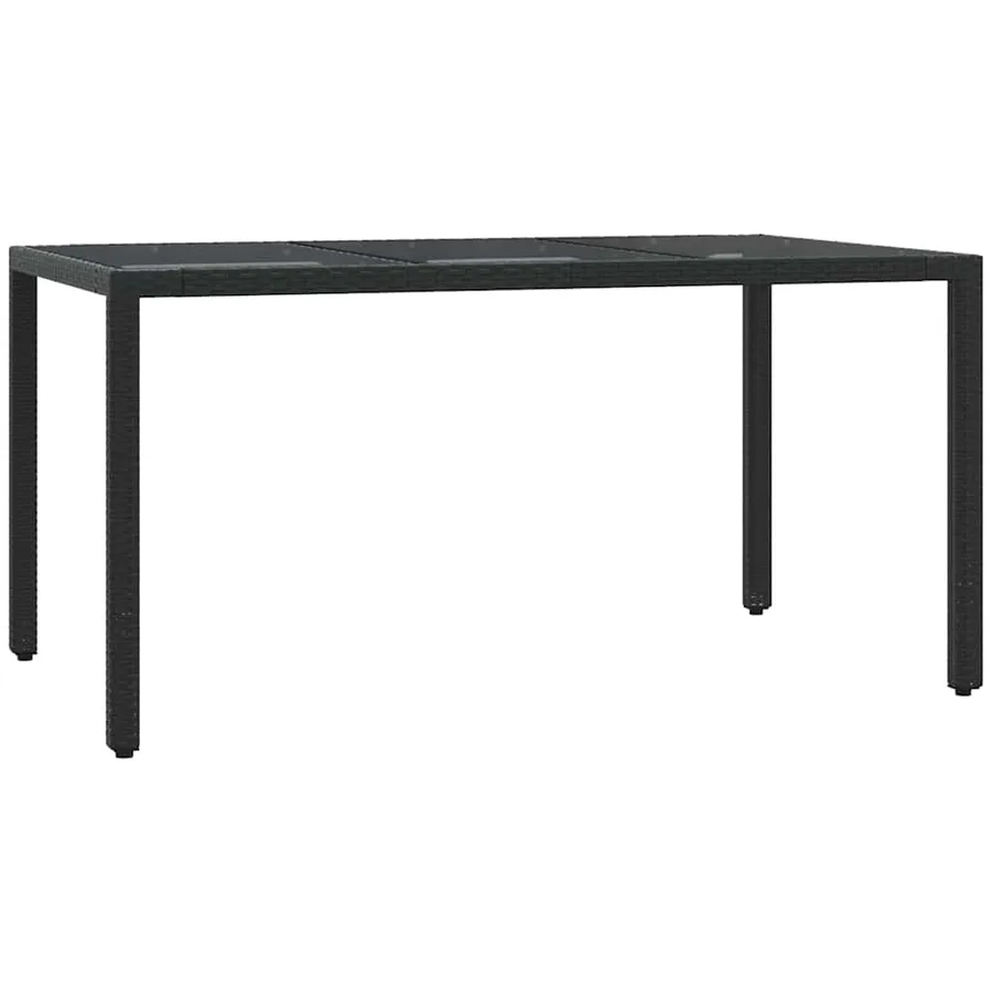 Ensemble à manger de jardin coussins 7pcs Noir Résine tressée - 4