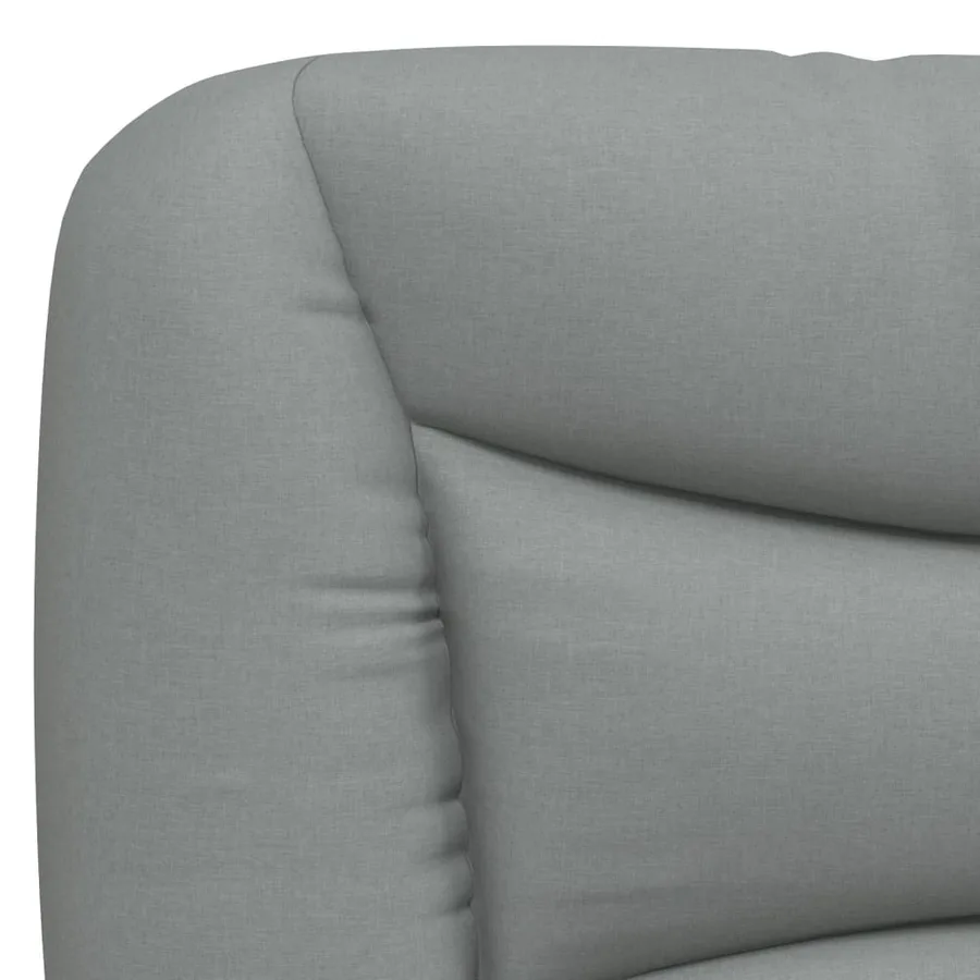 Lit avec matelas Hvar gris clair 180x200 cm tissu - 6