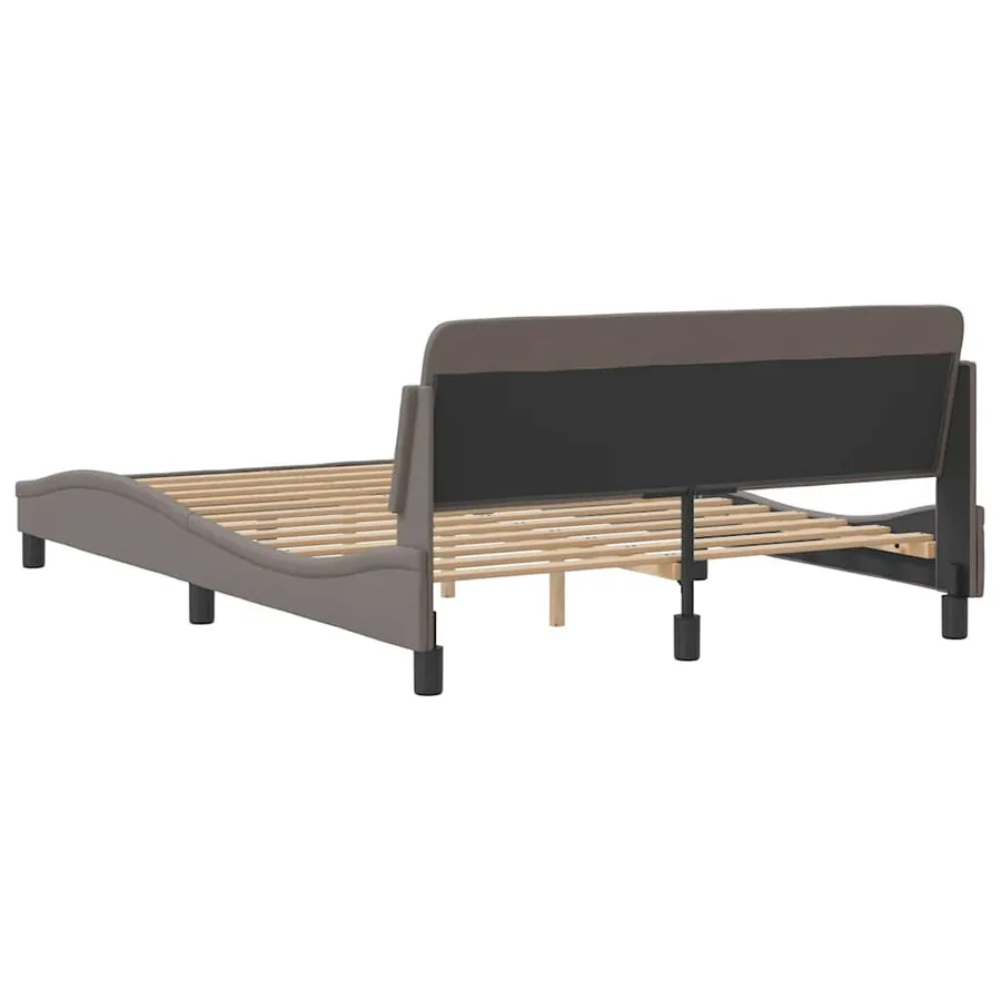 Cadre de lit Dover taupe 120x200 cm tissu - 6