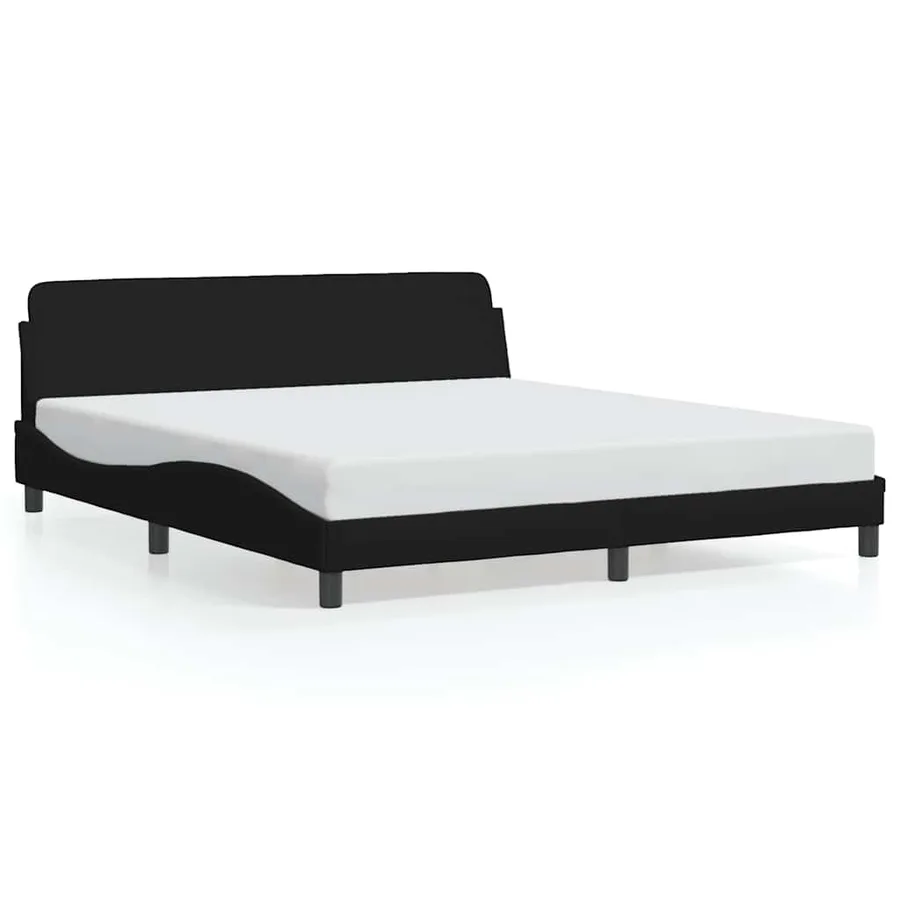 Cadre de lit Dover noir 180x200 cm tissu - 2