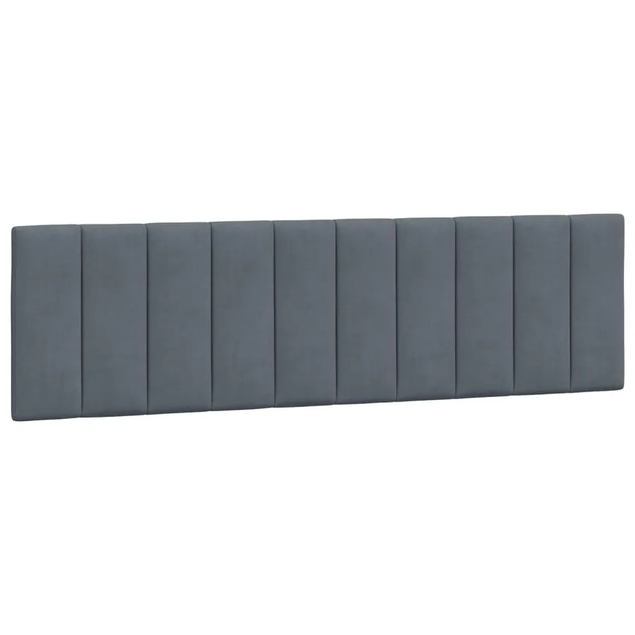 Coussin de tête de lit Hanko gris foncé 180 cm velours - 2