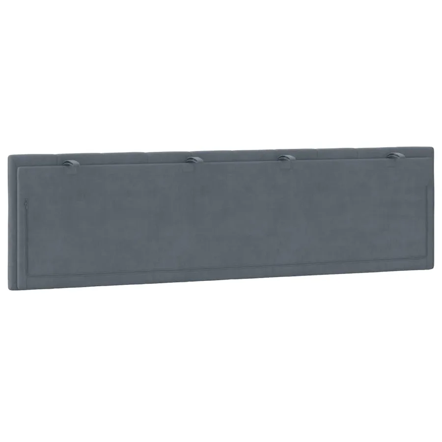 Coussin de tête de lit Hanko gris foncé 180 cm velours - 7