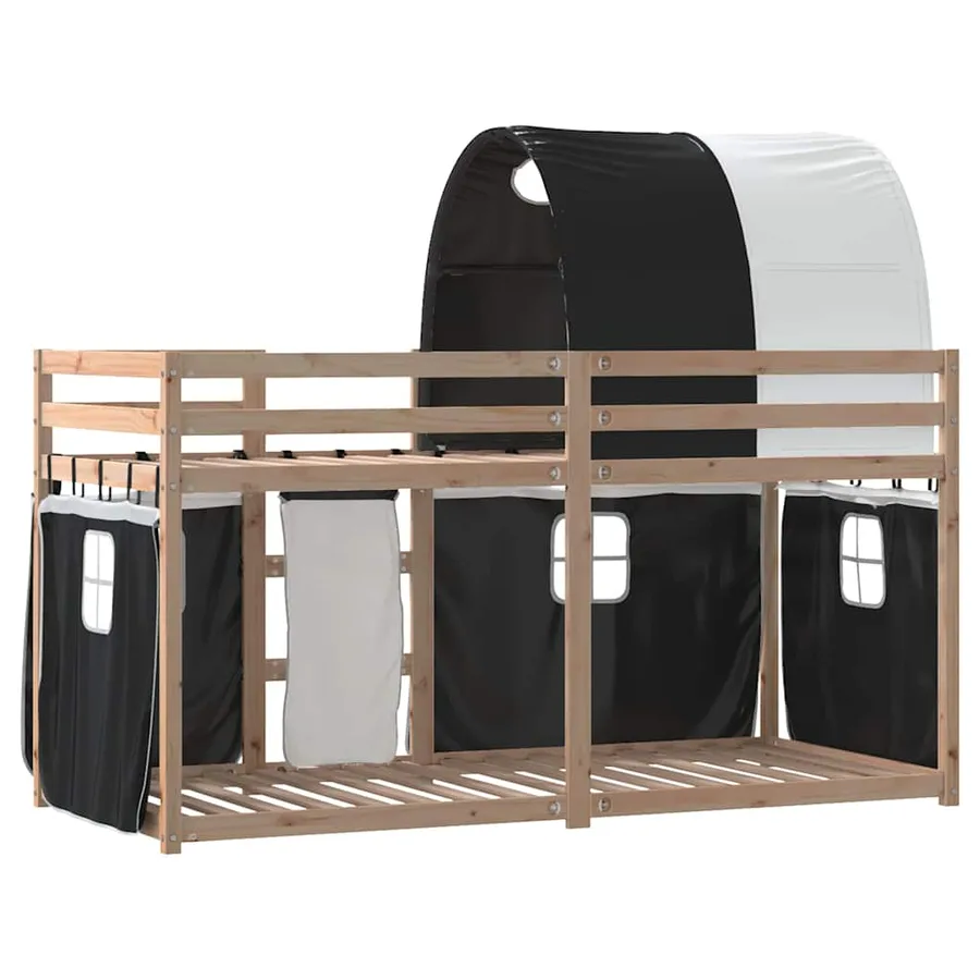 Lit superposé sans matelas 75x190 cm bois de pin massif - 7