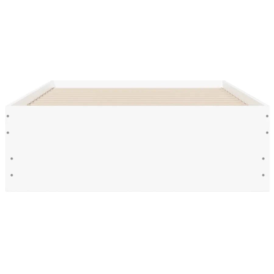 Cadre de lit avec tiroirs sans matelas blanc 75x190 cm - 5
