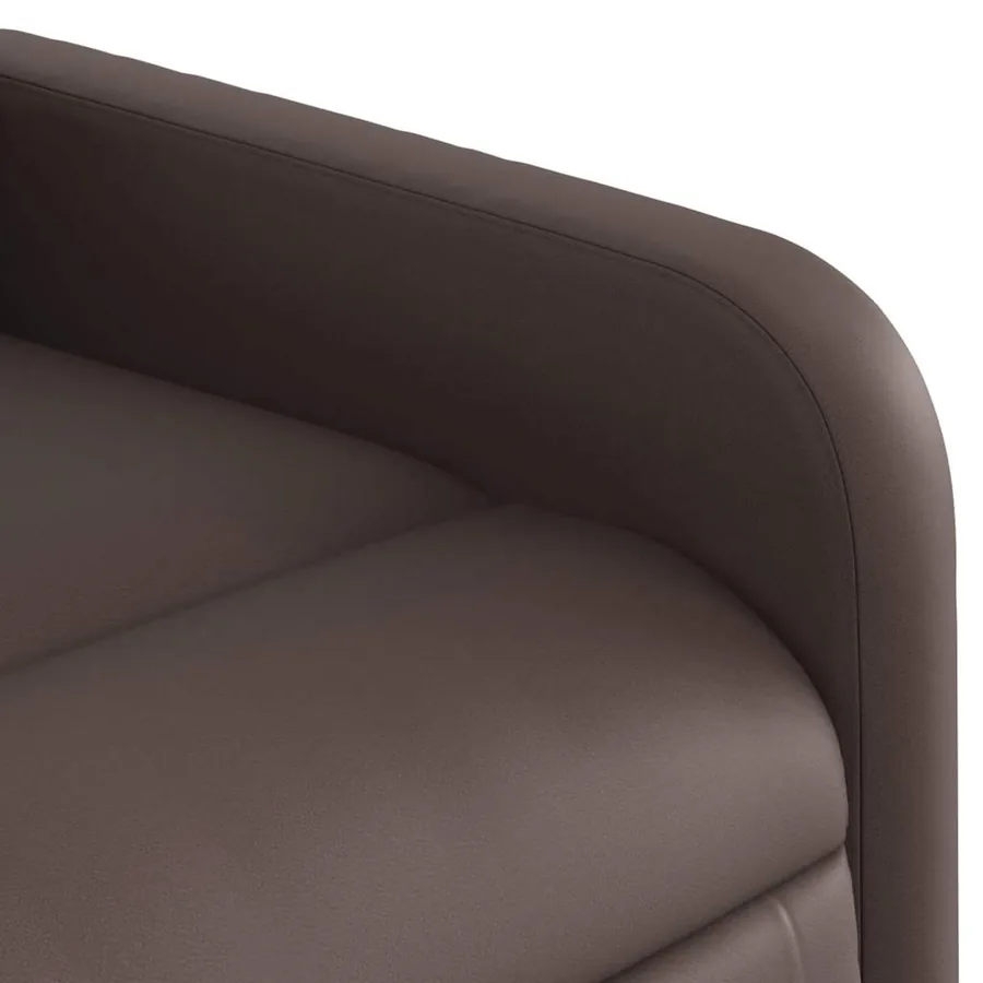 Fauteuil inclinable marron similicuir - 11