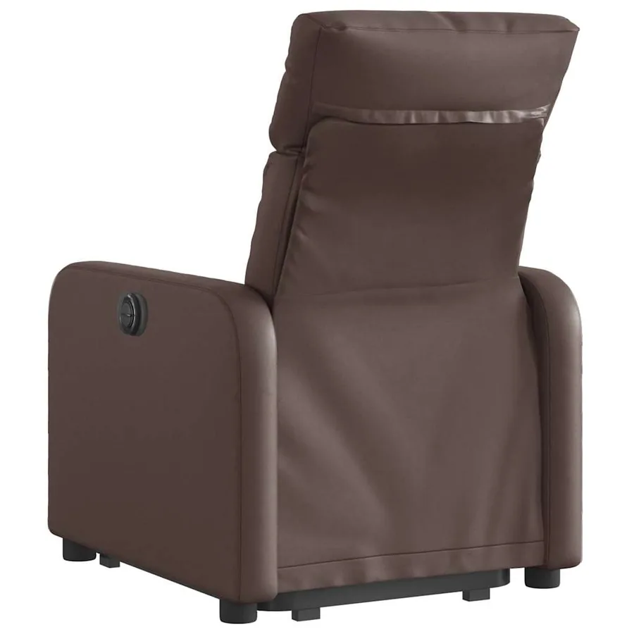 Fauteuil inclinable marron similicuir - 5