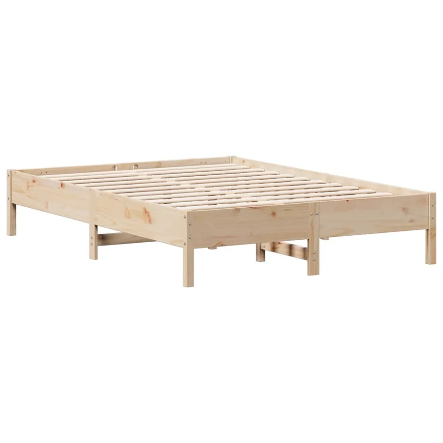 Cadre de lit sans matelas 120x200 cm bois de pin massif - 2