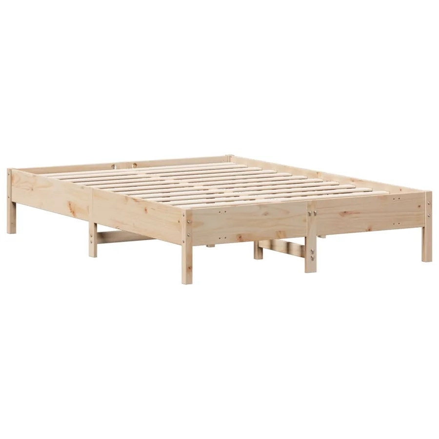 Cadre de lit sans matelas 120x200 cm bois de pin massif - 6
