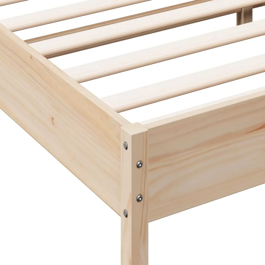 Cadre de lit sans matelas 120x200 cm bois de pin massif - 7