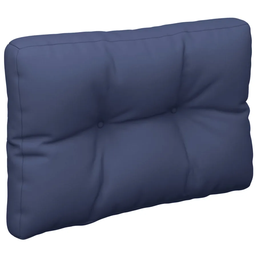 Coussin de palette bleu marine 60x40x12 cm tissu - 2