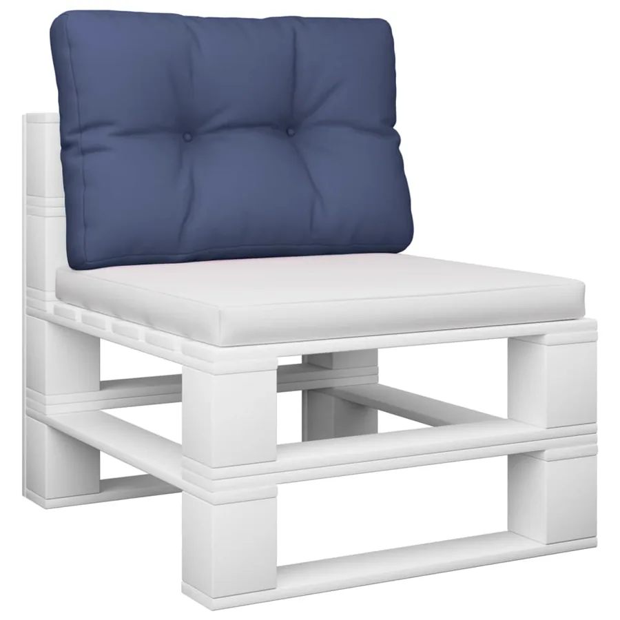 Coussin de palette bleu marine 60x40x12 cm tissu - 3